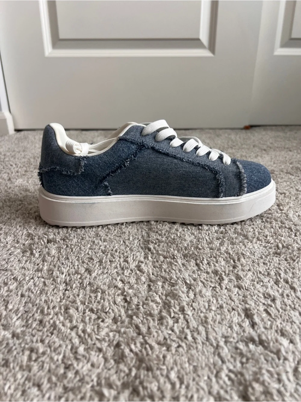 torrid Denim-Look Low-Top Sneakers in Blue with White Soles